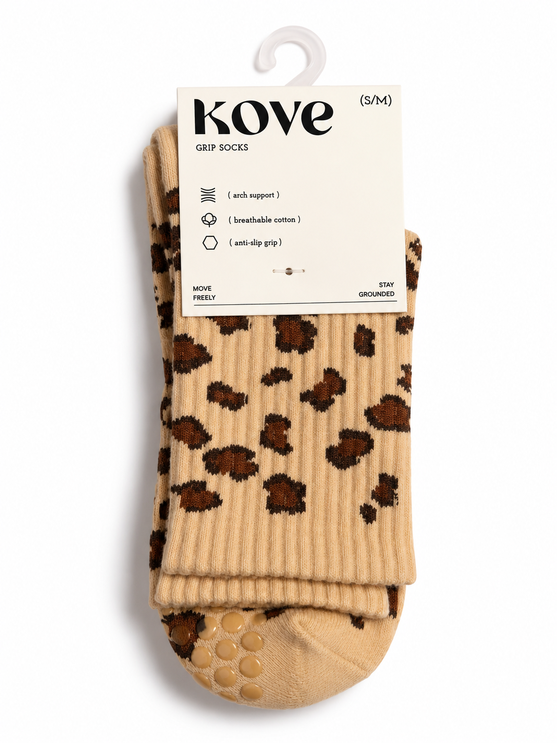 Leopard grip socks